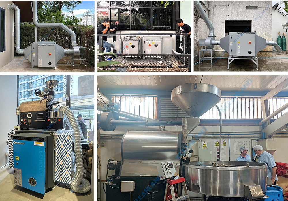 smoke purifier for coffee roasting machine roaster