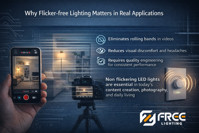 Why Flicker-free Lighting Matters in Real Applications