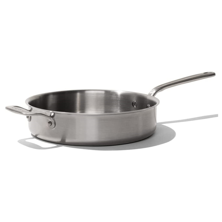 China Factory LOW MOQ 5ply copper core stainless steel fry pan
