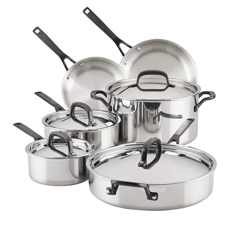 Proshui 10 pcs  Casserole Fry Pan Pots And Pans