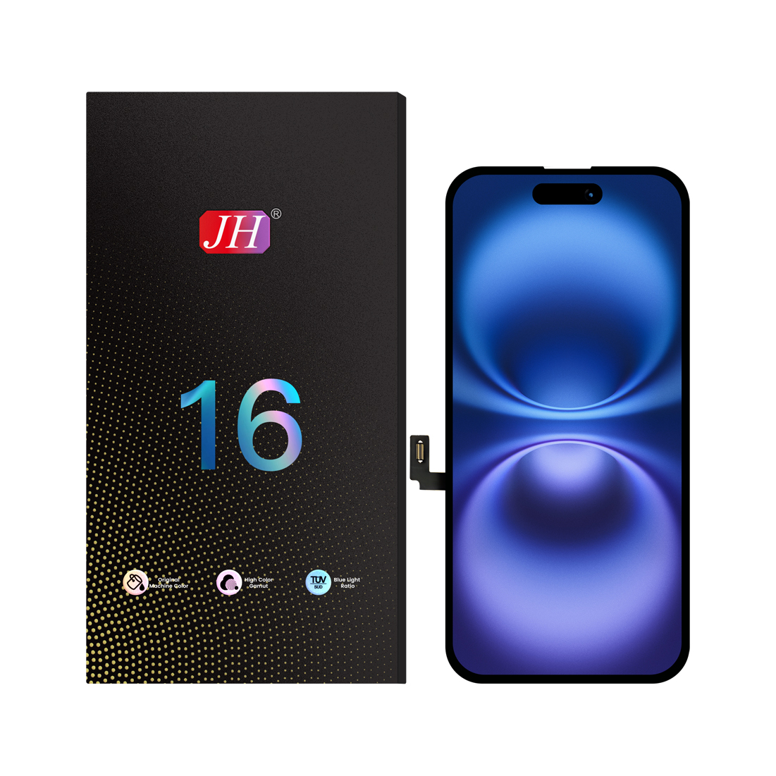 JH Iphone 16 FHD incell LCD Screen ƒe tɔtrɔ