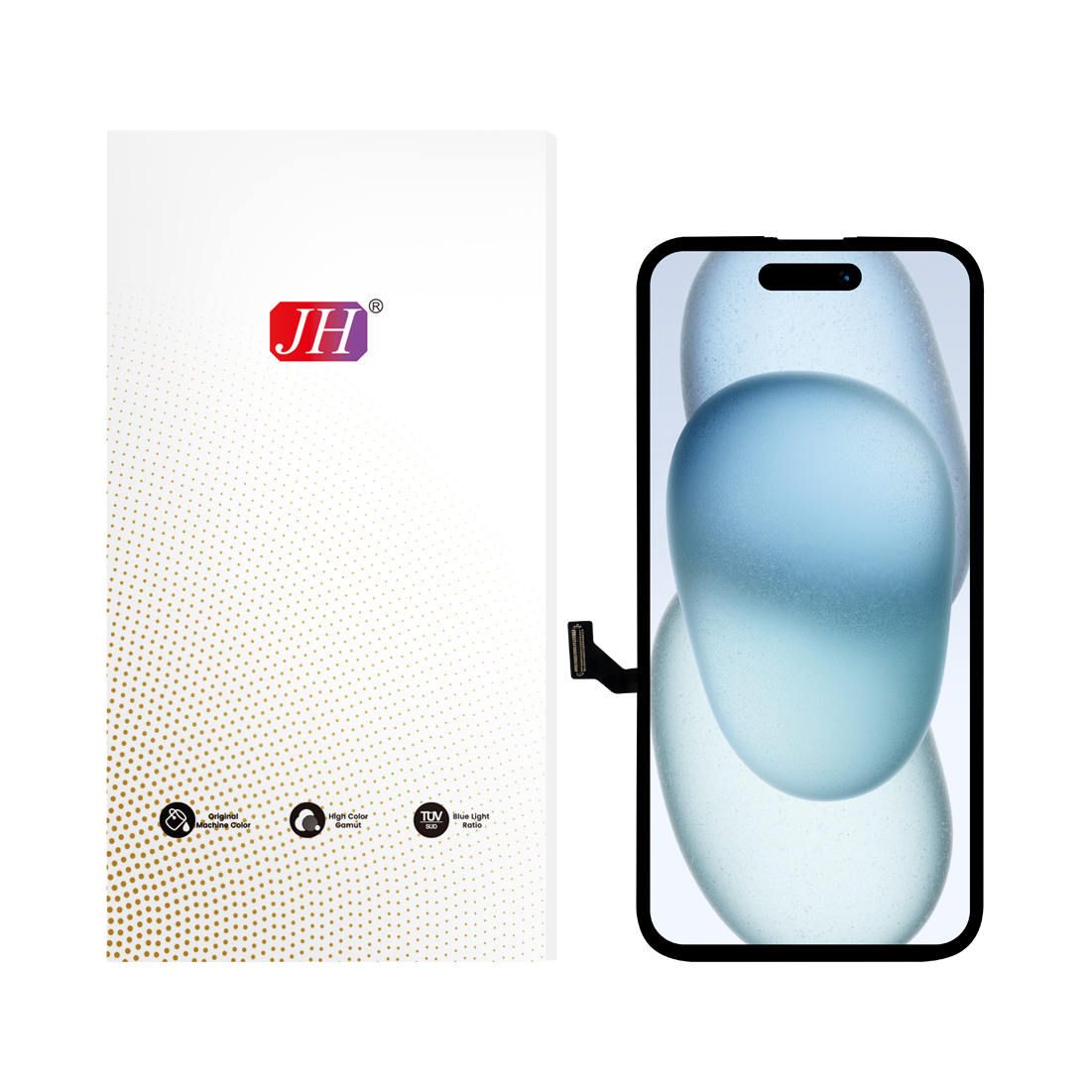 JH Iphone 15 Plus HD kpe ɖe incell LCD Screen ɖɔliɖɔli ŋu