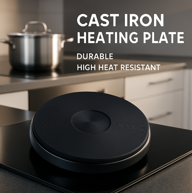 Durable Cast Iron Heating Plate for Kitchen Appliances and Industrial Use