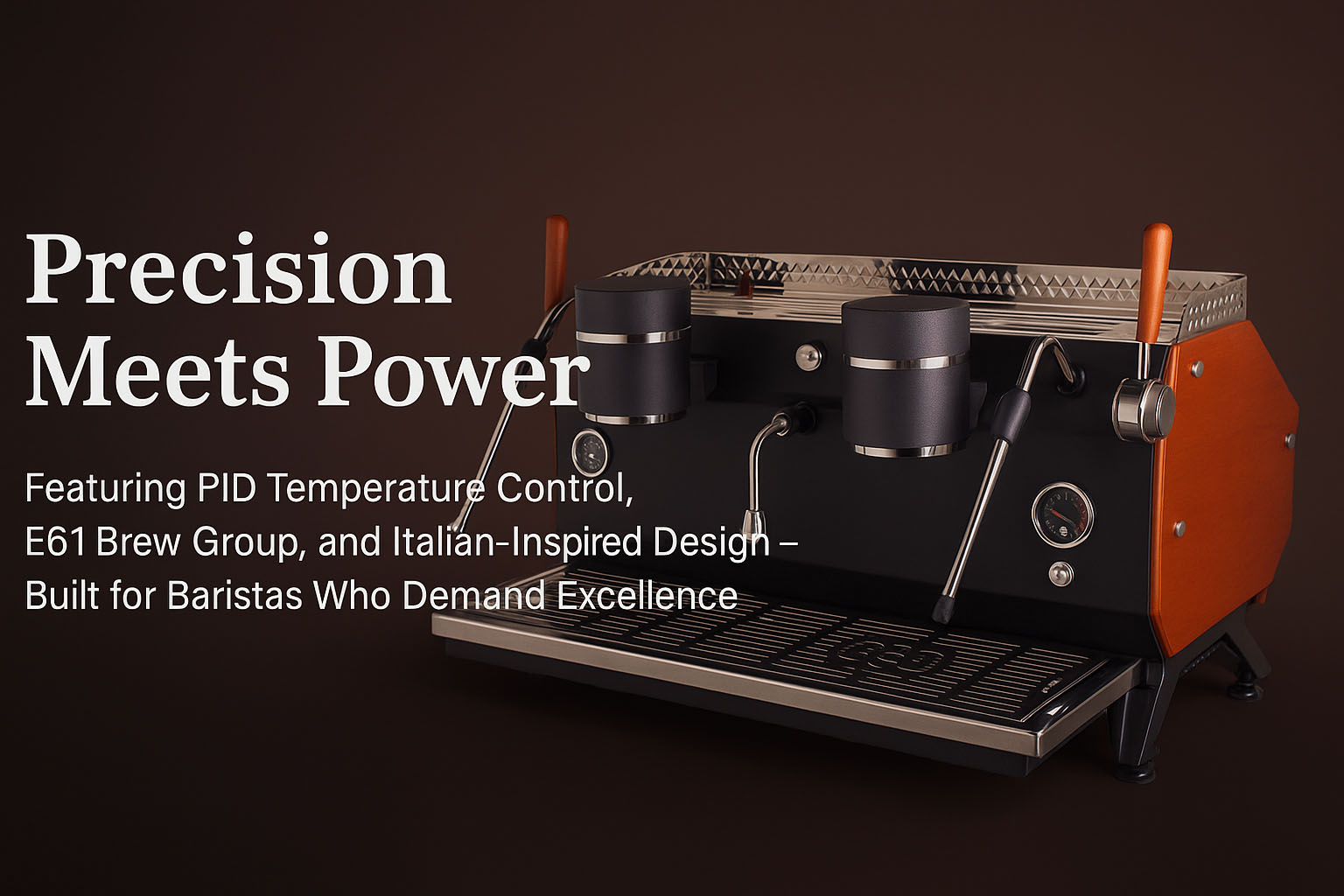 Professional Espresso Machine with Milk Frother | 2 Group PID-Controlled Dual Boiler System