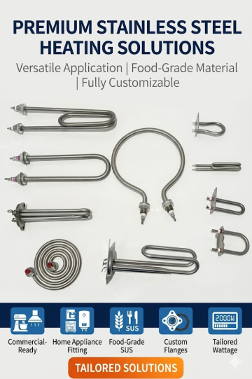Custom Stainless Steel Heating Tube for Industrial and Food Equipment