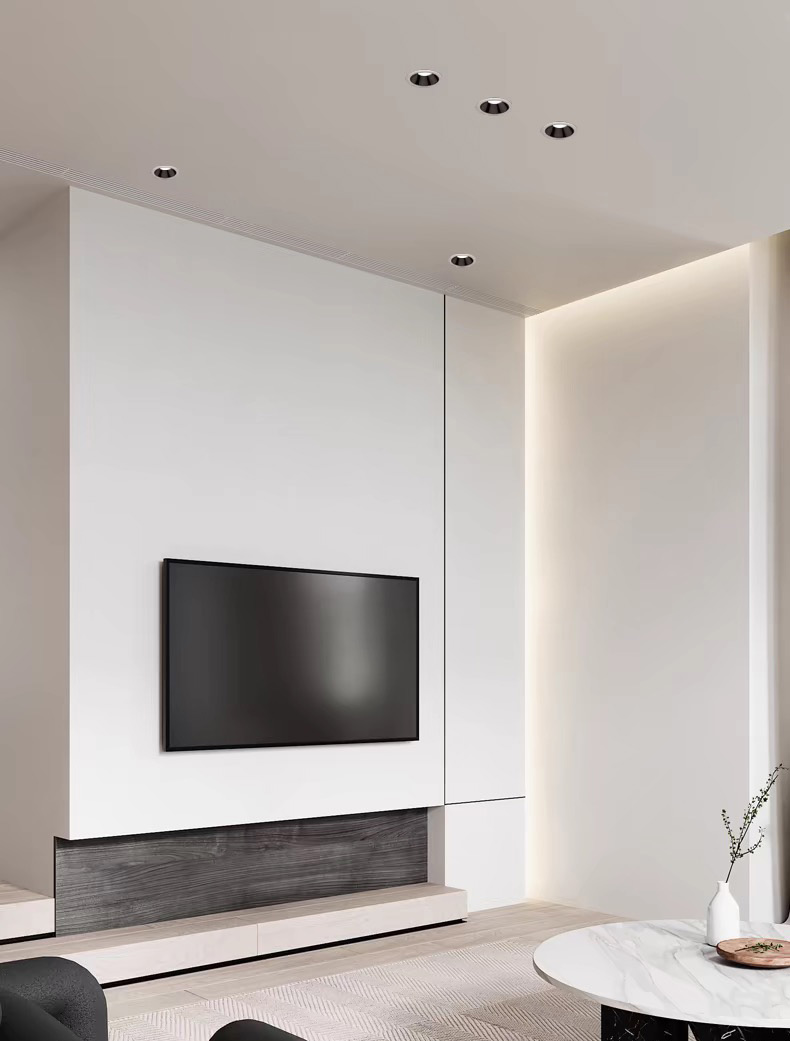 Modern recessed LED down lights detail (1)
