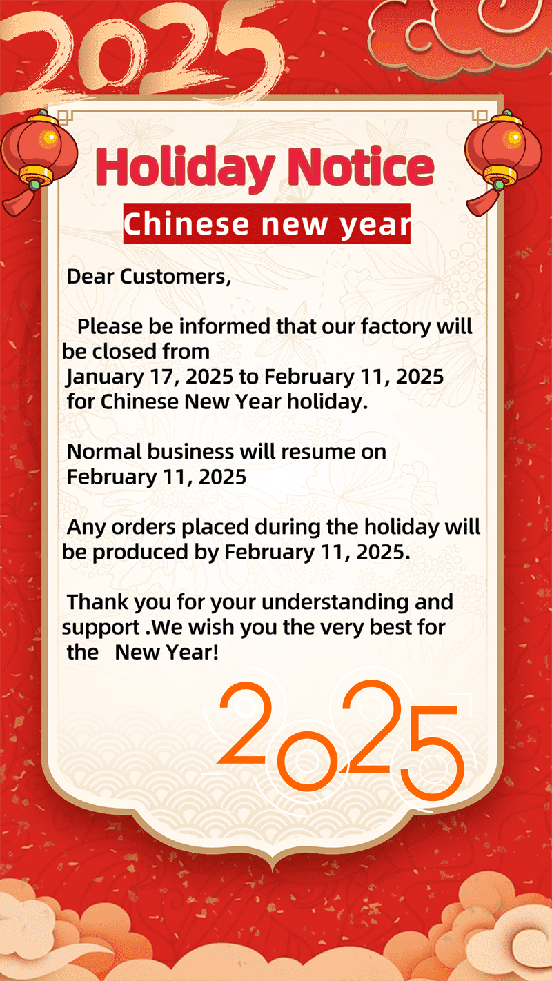 Avis de vacances du Nouvel An chinois