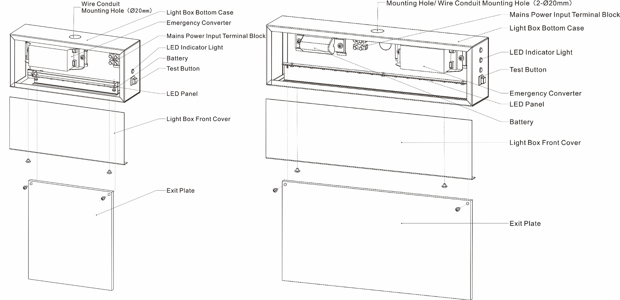 Surface Mounted Emergency Exit Sign (5)