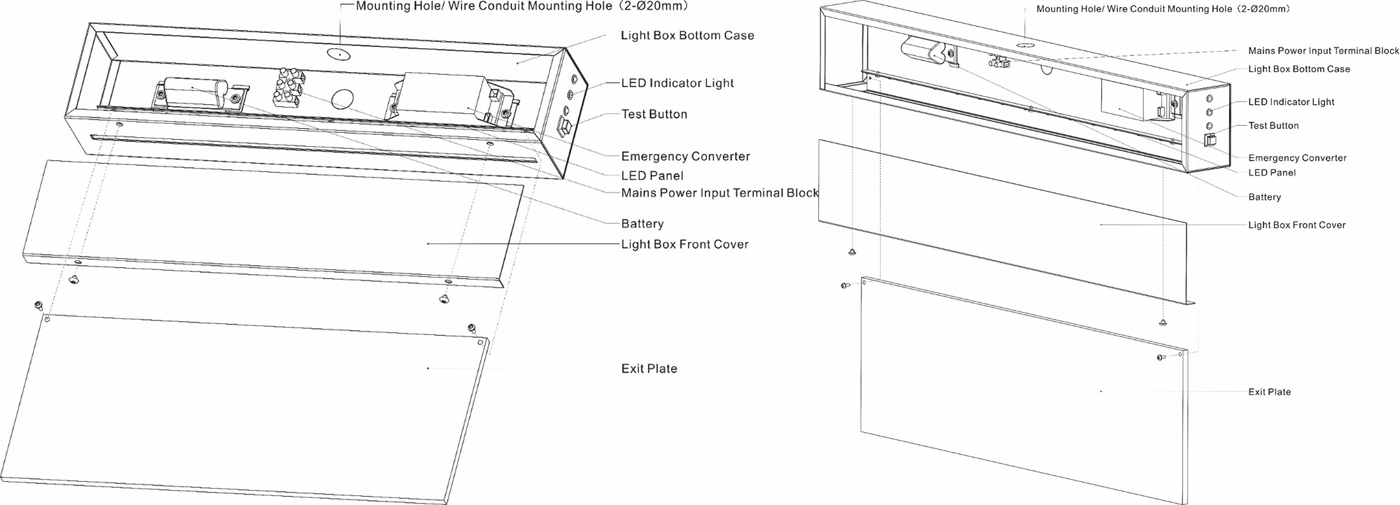 Surface Mounted Emergency Exit Sign (7)