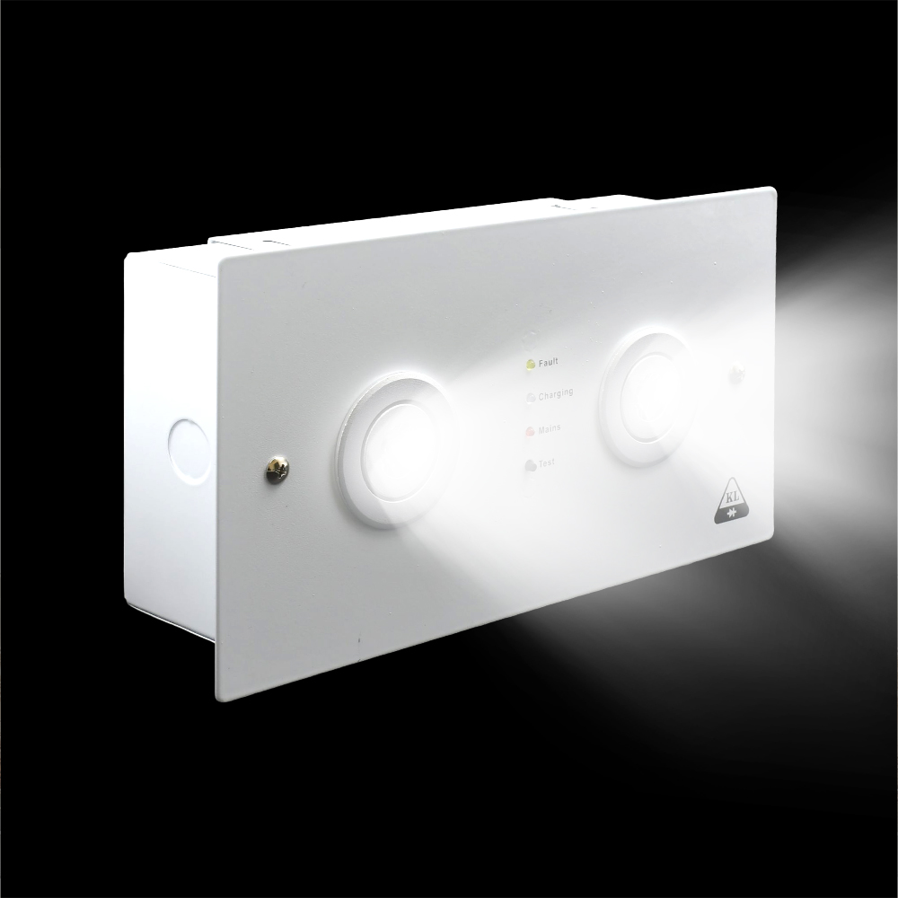 2x1w Recess Mounted LED Twin-Spot Emergency Light (1)