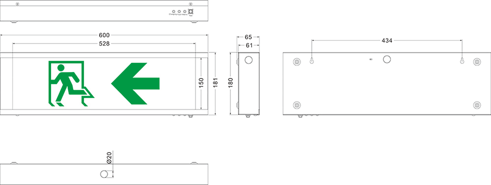 600-Emergency-LED-Exit-Sign-Box