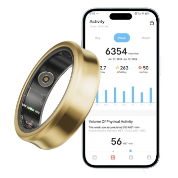 Smart Ring Health Tracker For Men And Women Heart Rate Temperature Monitoring Track Sleep