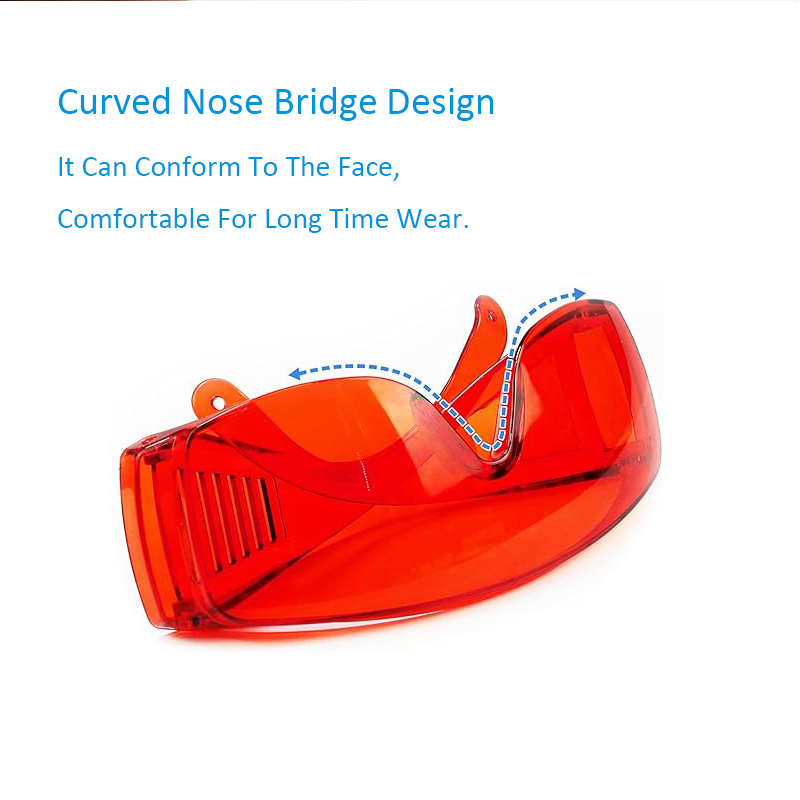 Teeth Whitening and Dental Protective Goggle for Teeth Whitening Light/Curing Light Eyewear Safety Glasses for Teeth Whitening Red Color