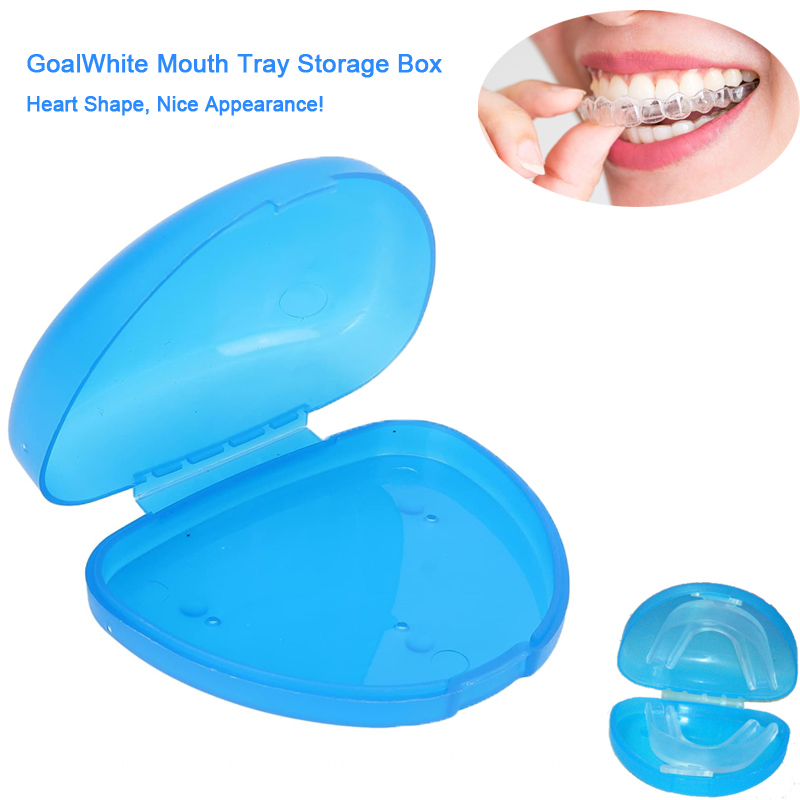Mouth Tray Box, Dental Storage Container, Retainer Case, Denture Case, Mouth Guard Box, Small and Slim, Heart Shape and Nice, Portable, Suitable for Office Travel Household, etc.