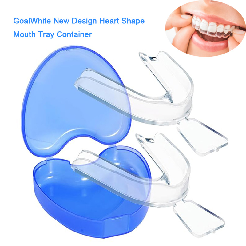 New Nice Teeth Whitening Mouth Tray Box, Retainer Case, Denture Case, Mouth Guard Box, Dental Storage Container, Easy to Open and Close, Small and Slim, Heart Shape, Portable, Suitable for Home Office