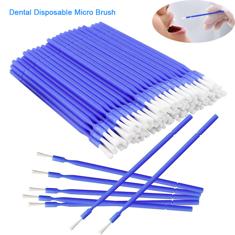 Dental Disposable Micro Brush Consumable Teeth Whitening Gel Brush, Long Tip Bendable Microbrush Applicator, Mini Brush For Teeth Whitening Gel Applicator And Remover