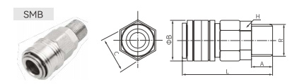 快速連接不鏽鋼接頭 C 型（自鎖式）1