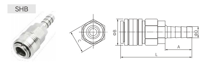 快速連接不銹鋼接頭 C 型（自鎖式）3