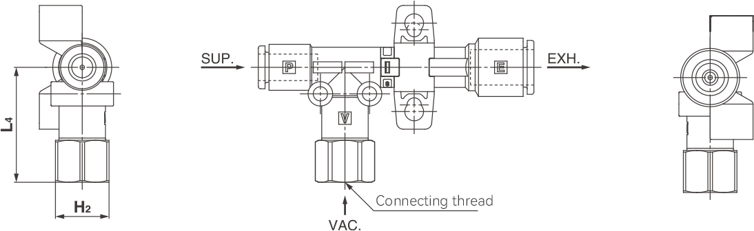 FZH Series Direct Piping Type-Quick-Change Joint Connection+Threaded Connection