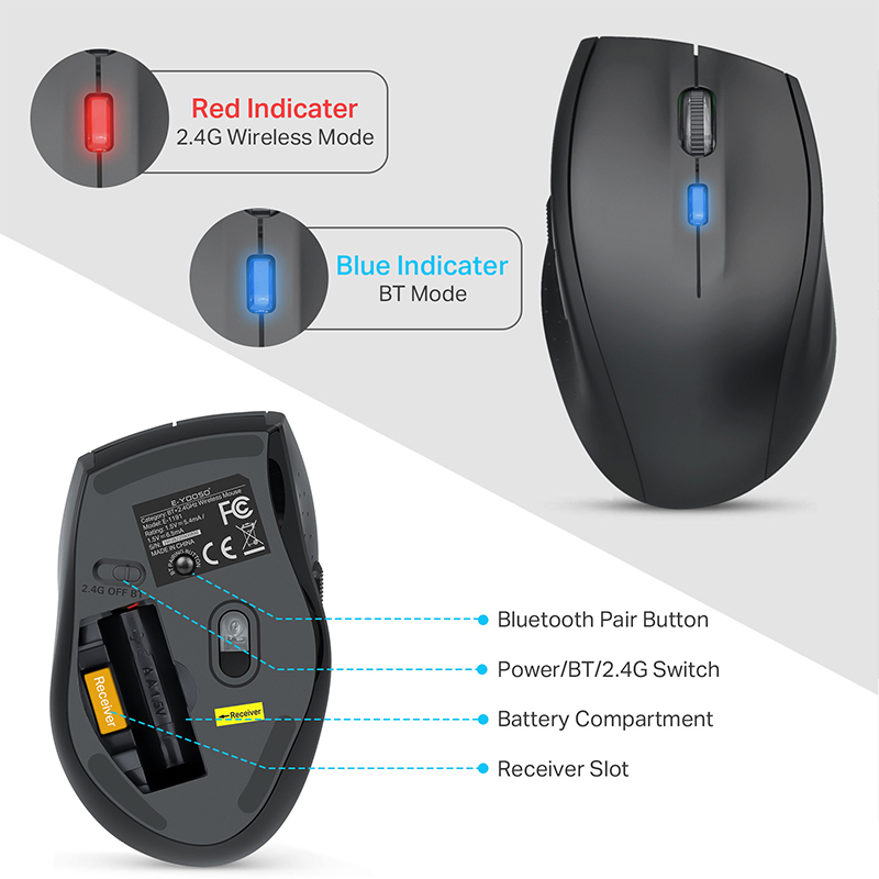 5-Level 4800 DPI Office Computer Mouse5