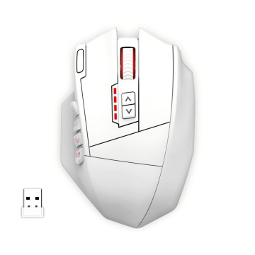 16000DPI Wireless Gaming Mouse | Ergonomic Vertical | 12 Side Buttons+RGB