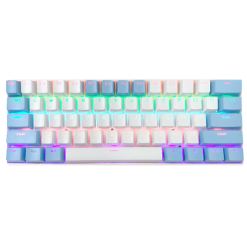 Brown Switch 61-Keys Rainbow Backbit Mechanical Gaming Keyboard for Computer Gamer