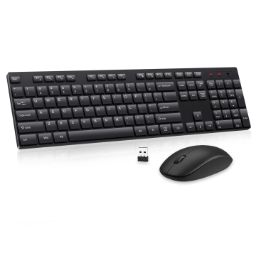 Full Size  2.4GHz Wireless Keyboard and Mouse Combo 