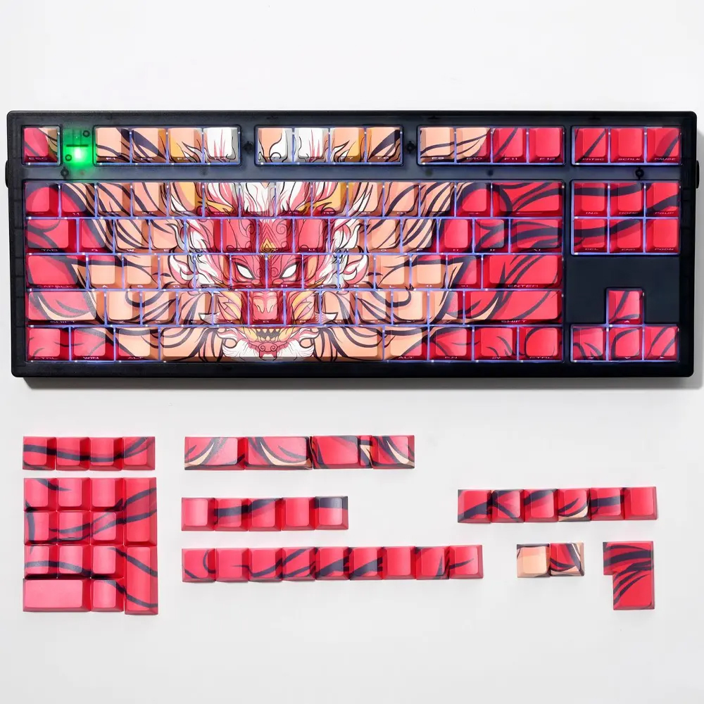 Custom Dye-Sublimation Translucent Side-Printed PBT Key caps