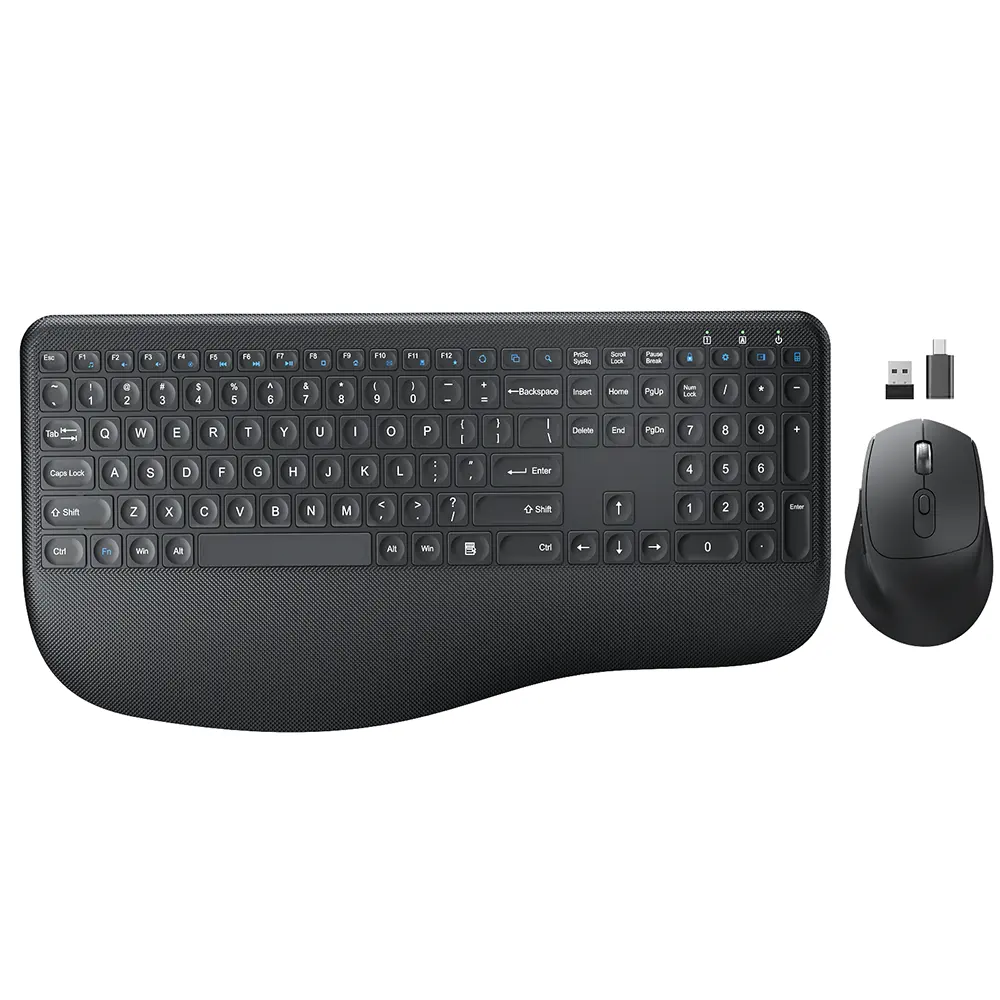 New 112 Keys Wireless Keyboard and Mouse Combo Launched: Ergonomic Design for Efficient and Quiet Work