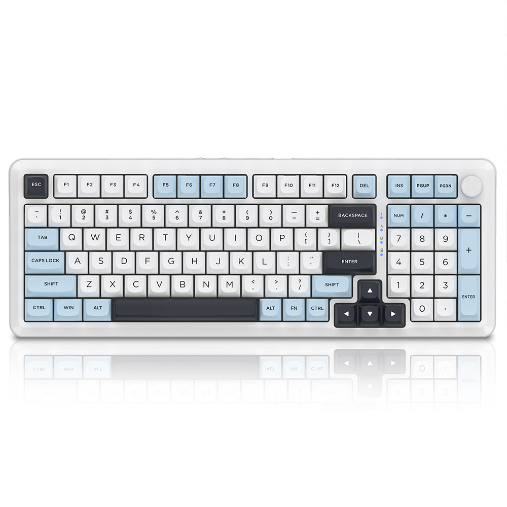 Tri-Modes Gasket Custom RGB Hot-Swap  Mechanical Keyboard with Rotary Knob