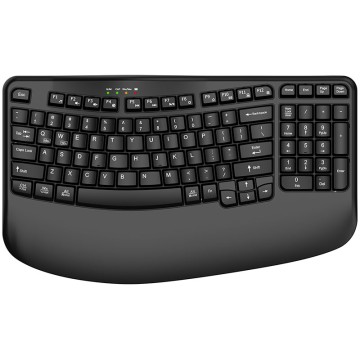 Wave Keys Wireless USB Computer Keyboard with Palm-rest