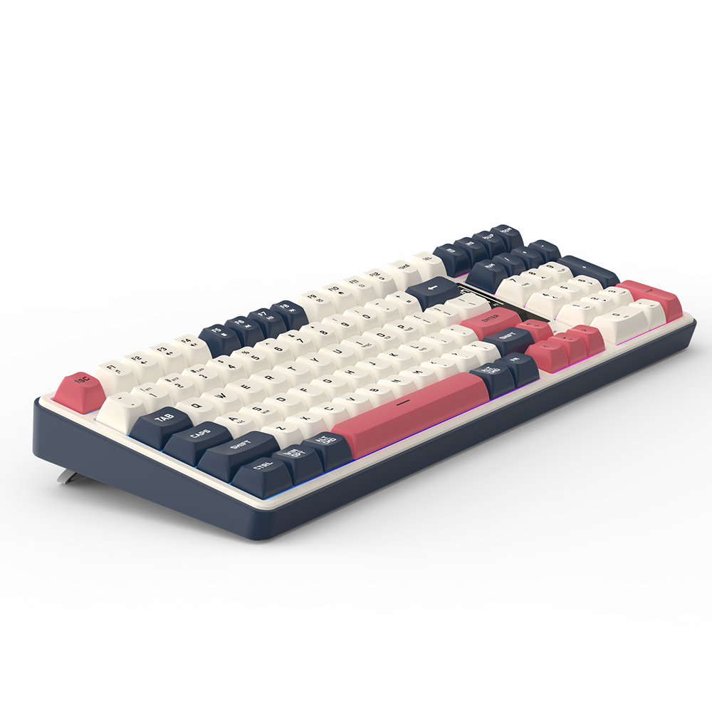 Wired BT 2.4G Wireless Triple Mode Membrane Digital Display Screen Gaming Keyboard-product