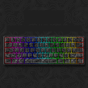 Hejin Magnetic Switch Wired Mechanical Gaming Keyboard with RGB Backlighting Adjustable Key Travel 61-Key Simplified Layout