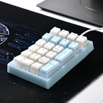 Portable Type-C Mechanical Keyboard for Accounting and Finance with RGB Colors - Yellow Switches