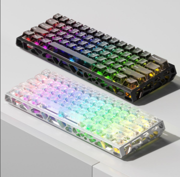 61-key CNC aluminum hollow magnetic jade switch hot-swappable RGB backlit compact e-sports gaming keyboard board