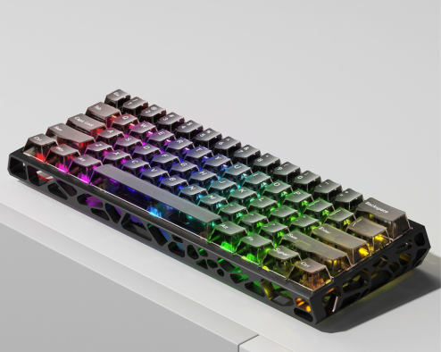 61-key CNC aluminum hollow magnetic jade switch hot-swappable RGB backlit compact e-sports gaming keyboard board-product
