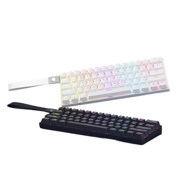 Wholesale 60 Percent Mechanical Gaming Keyboard 61-Key Hot Swappable RGB Backlit USB-C Wired Programmable Keyboard for PC Gamers