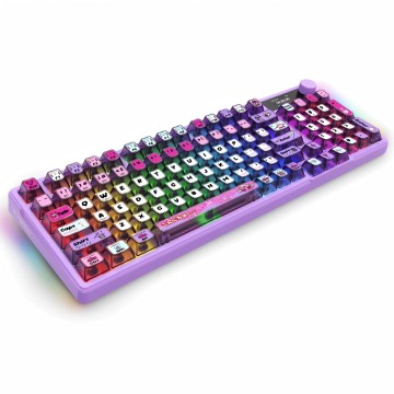 Hot Swappable Gasket Mount Mechanical Gaming Keyboard Tri-Mode Wireless RGB Backlit Programmable Macro Gamer Keyboard