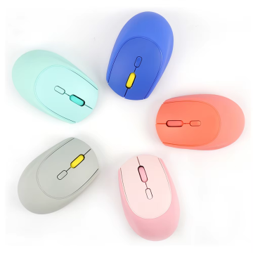 Souris optique sans fil 2,4 GHz — Revêtement en gel de silicone souple, clics silencieux, étanche, 5 niveaux de DPI, mini ergonomique | OEM/ODM