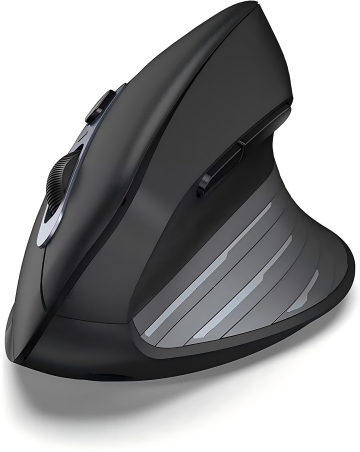 Souris sans fil verticale ergonomique — 2,4 GHz + Bluetooth 5.2, silencieuse, 3 niveaux de DPI, rechargeable par USB-C, étanche | OEM/ODM