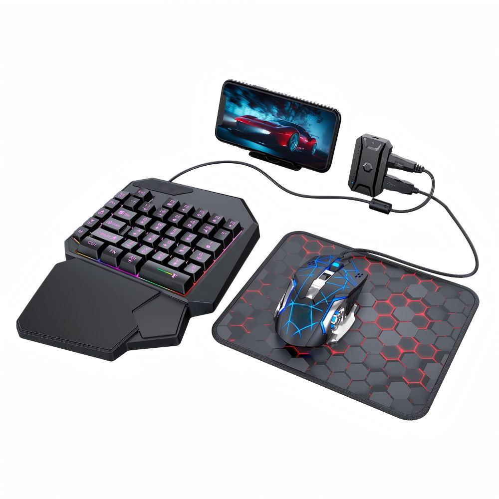 5-in-1 One-Handed RGB Gaming ...