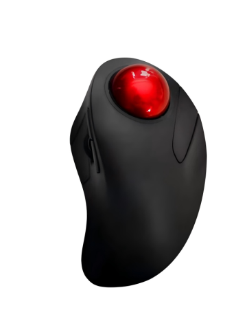 Souris trackball sans fil — Contrôle par le pouce avec molette de défilement, 2,4 GHz + Bluetooth, compatible avec 3 appareils, rechargeable par USB-C, silencieuse, mini ergonomique | OEM/ODM