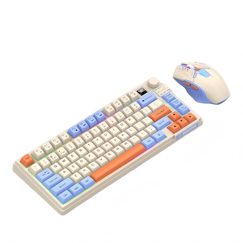 لوحة مفاتيح ألعاب لاسلكية بإضاءة RGB ...