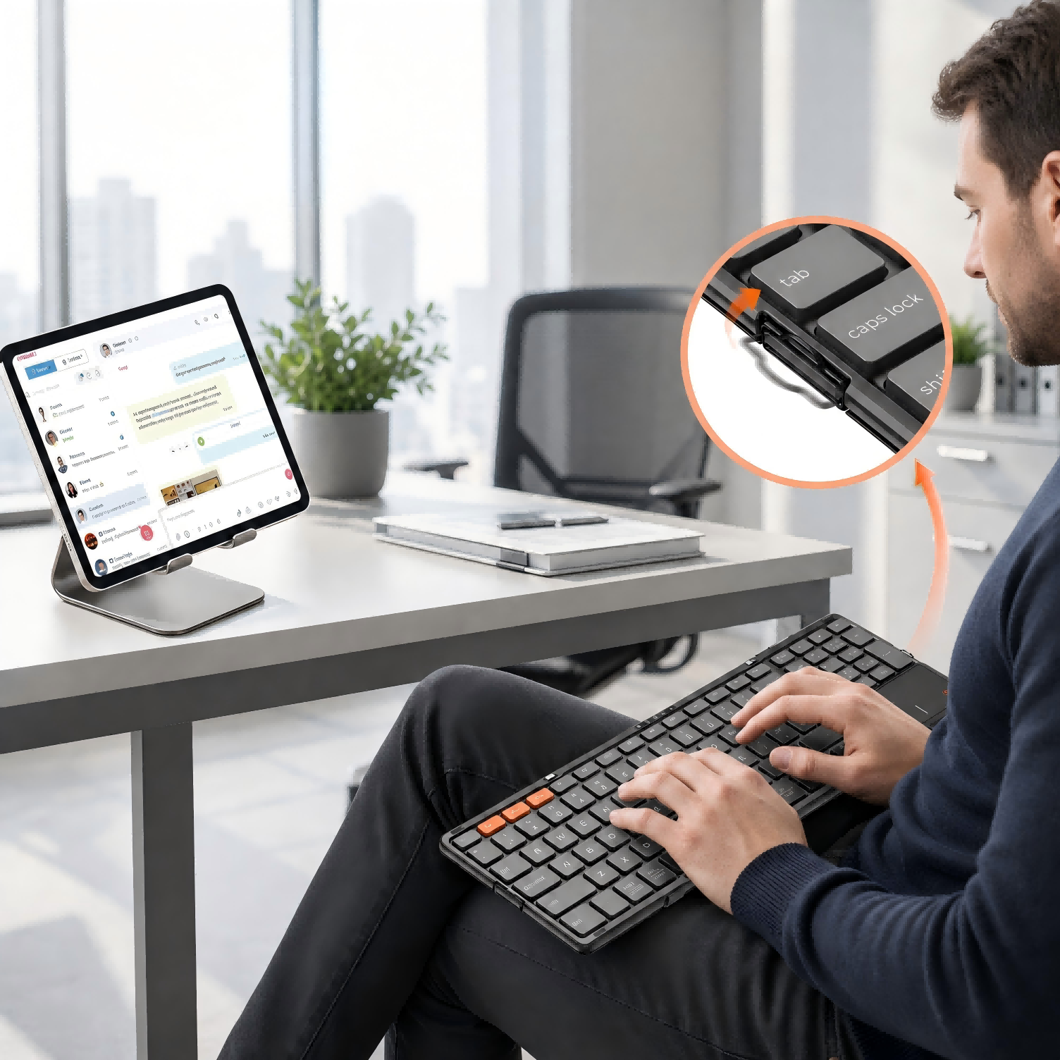 Foldable Keyboard with Touchp...