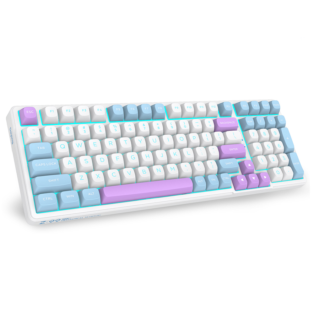99-Key Wired  Single Light  Gasket Mechanical Keyboard
