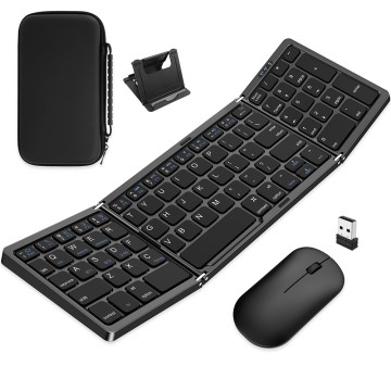65 keys Bluetooth Foldable Keyboard And Mouse Combo