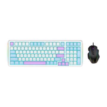 ICE Blue Wired Mechanical Gaming Keyboard And  12400 DPI Gaming Mouse Combo