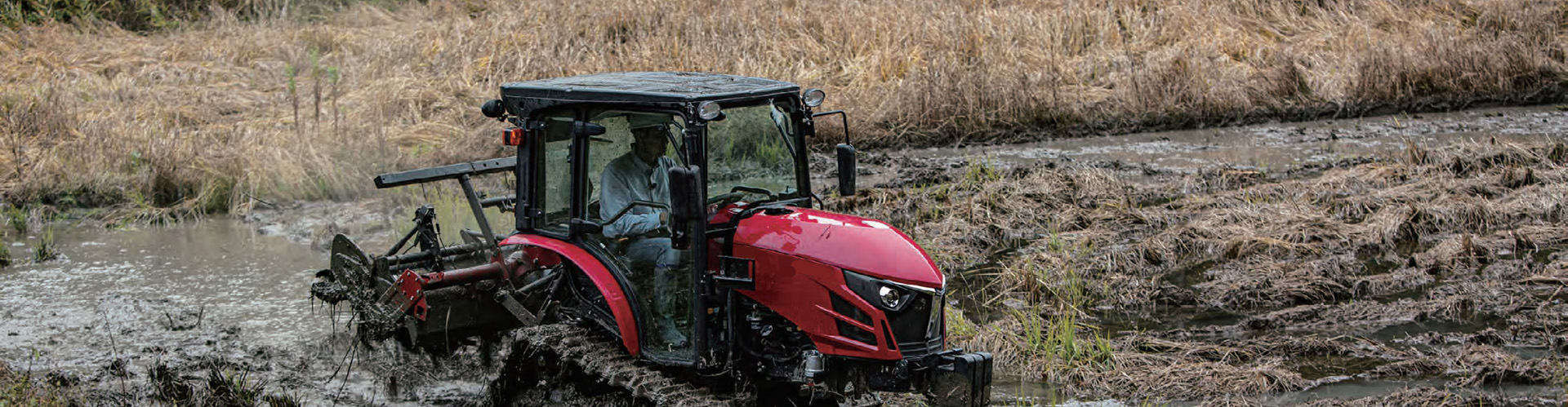 35 HP Chinese Small Garden Tractor Cultivators Crawler Micro Cultivator Field Tractor Machine Equipment with Rubber Track