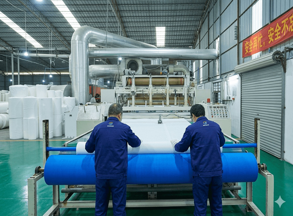 inspection du traitement des rouleaux de média filtrant