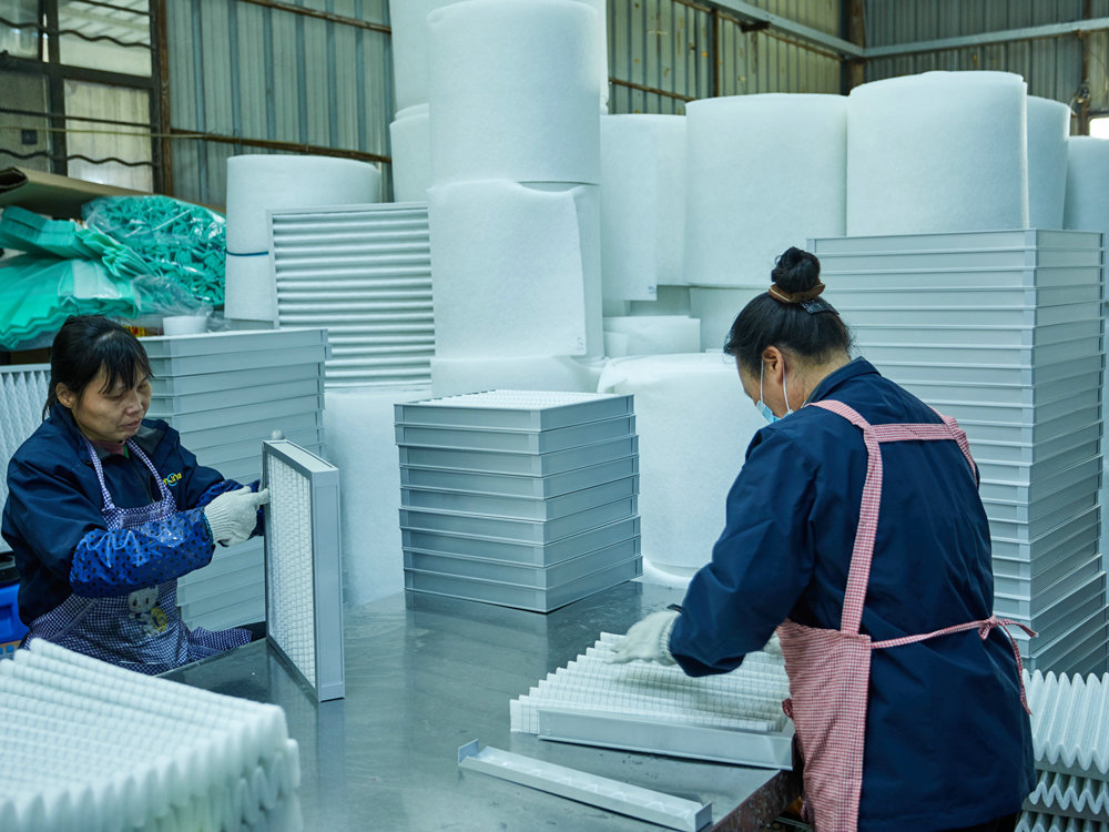HAVC-air-filter-assembly-line